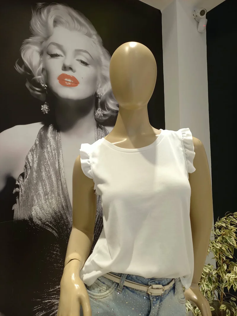 Musculosa Detalle Volados de Morley