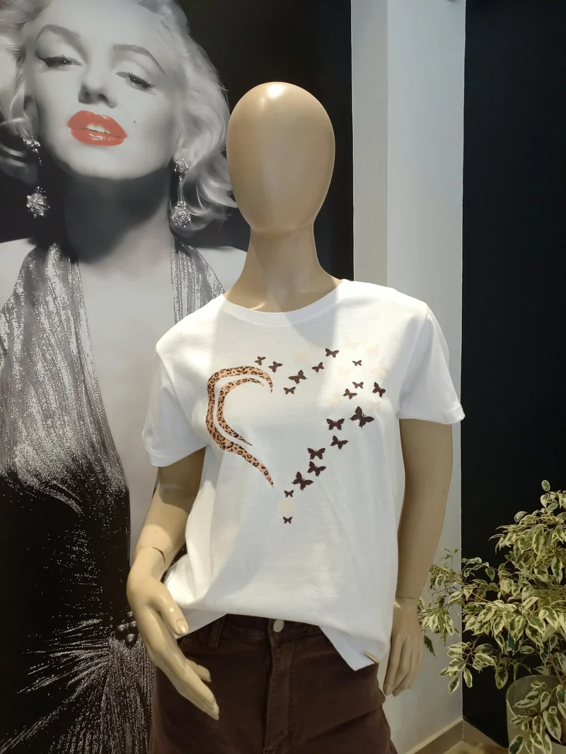 Remera Algodón con Estampa