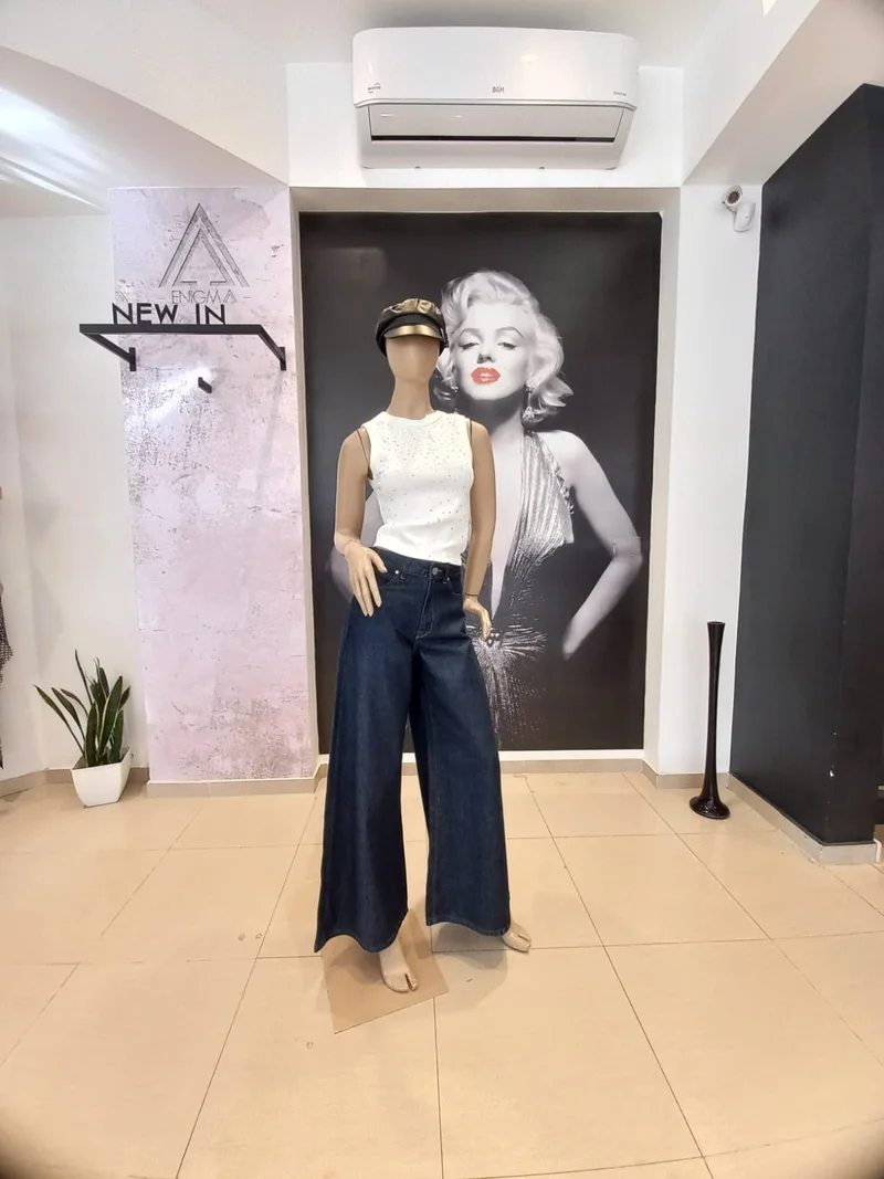 Jean Pantalón Extra Wide Leg Azul