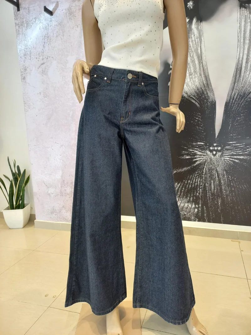 Jean Pantalón Extra Wide Leg Azul