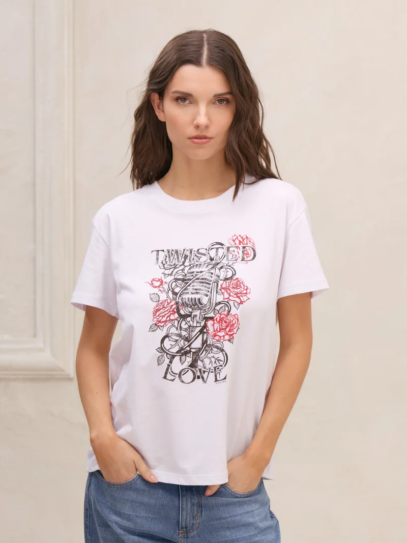 Remera Jersey Estampada Twisted