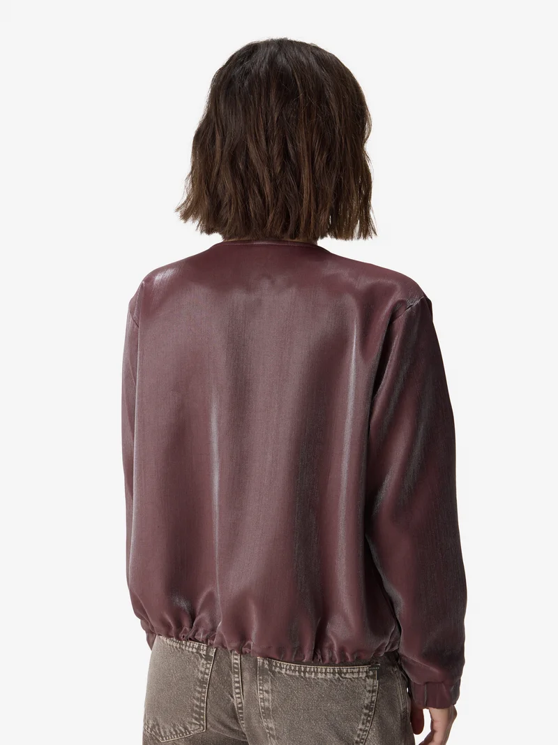Campera Satinada con Cierre
