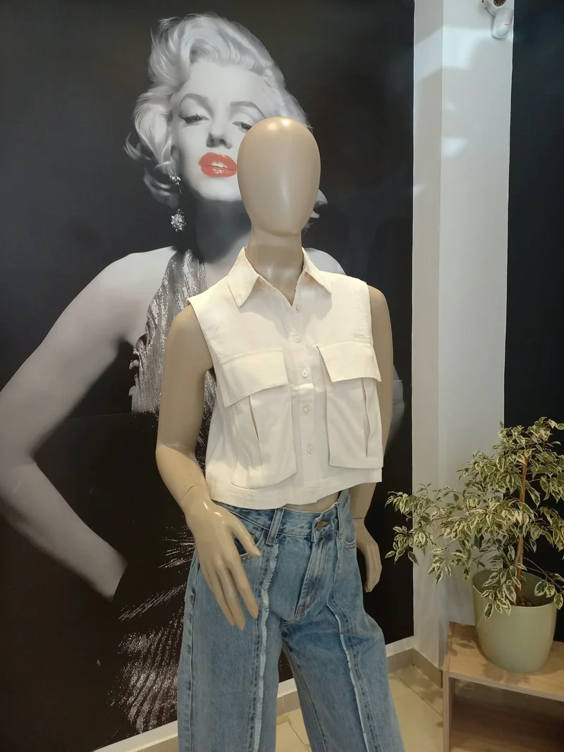 Camisa Bolsillos Delantaros Rachel