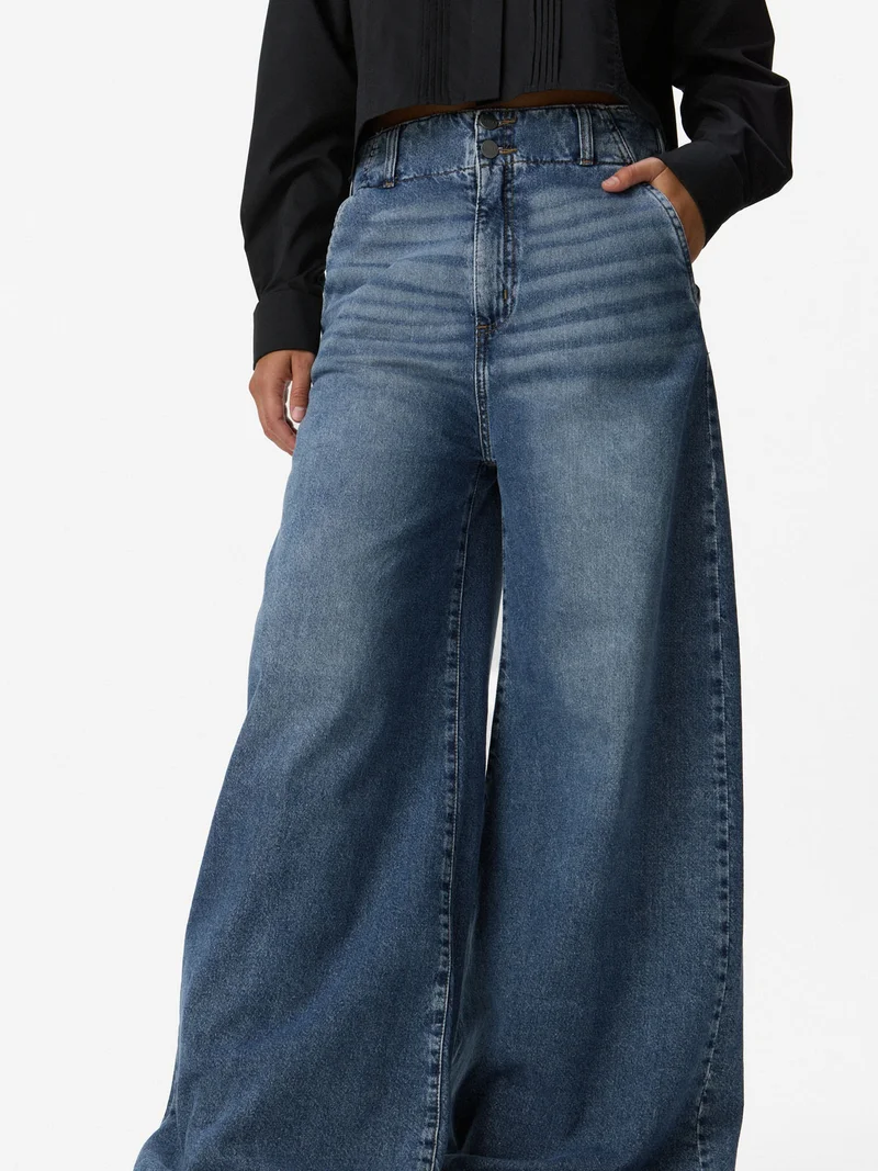 Jean Wide Leg Relax Cintura Ancha