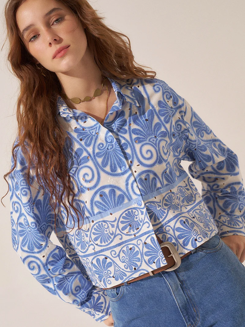 Camisa Manga Larga Broderie