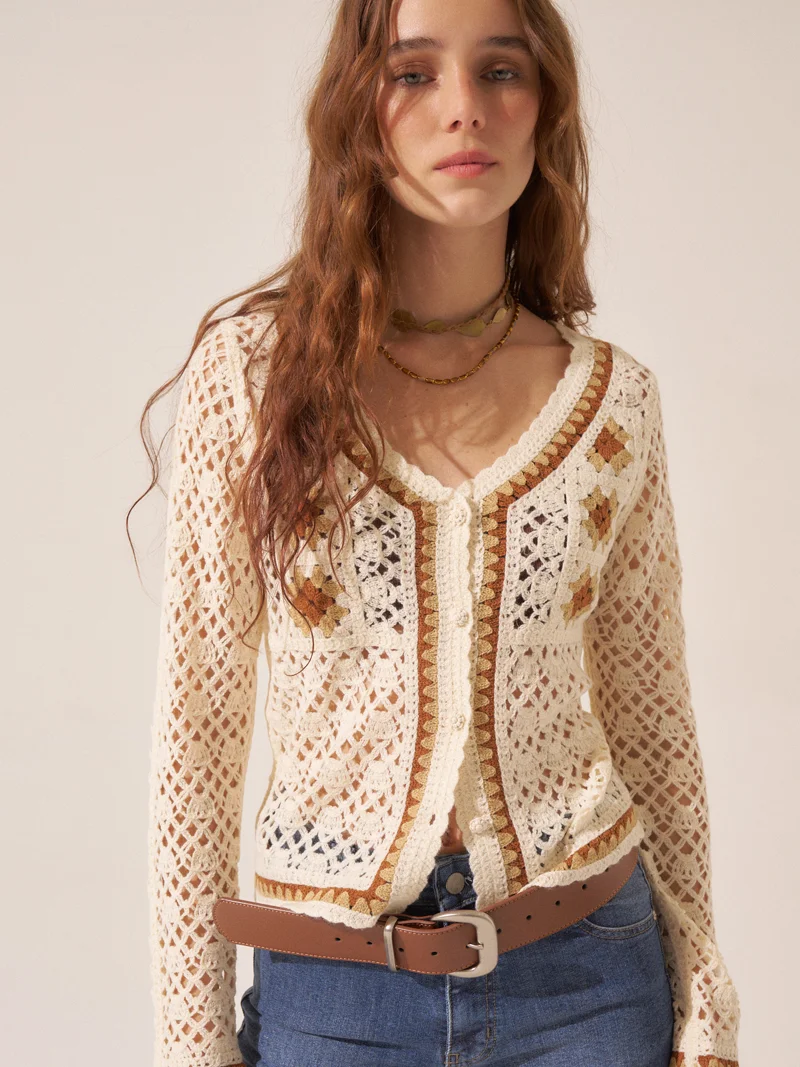 Cardigan Calado Lara