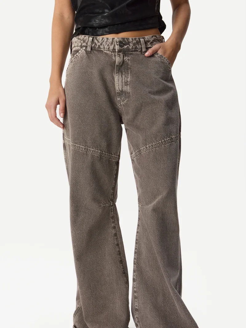 Jean Wide Leg Low con Recorte