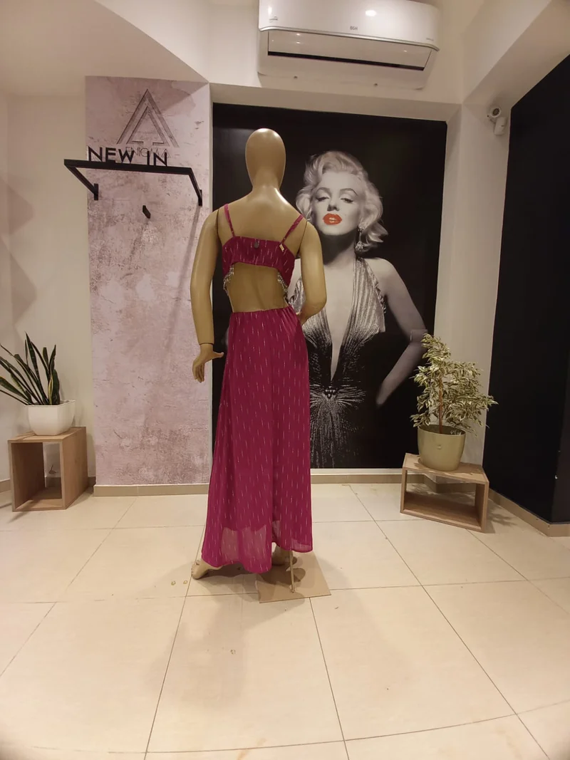 Margarita Vestido largo galon colg