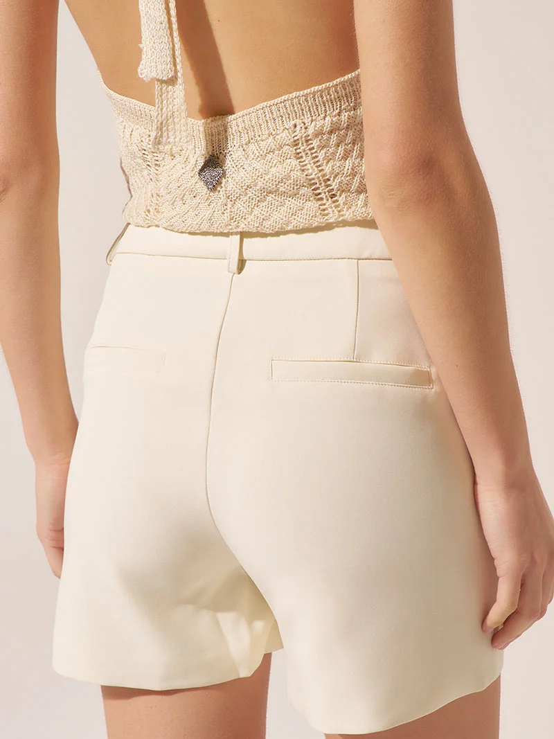 Short Creppe Bordado Katia